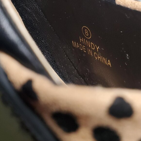 Nicole Miller HINDY Slip-on Flats Mules Pointy Toe Animal Print Sz 8 - Picture 4 of 16